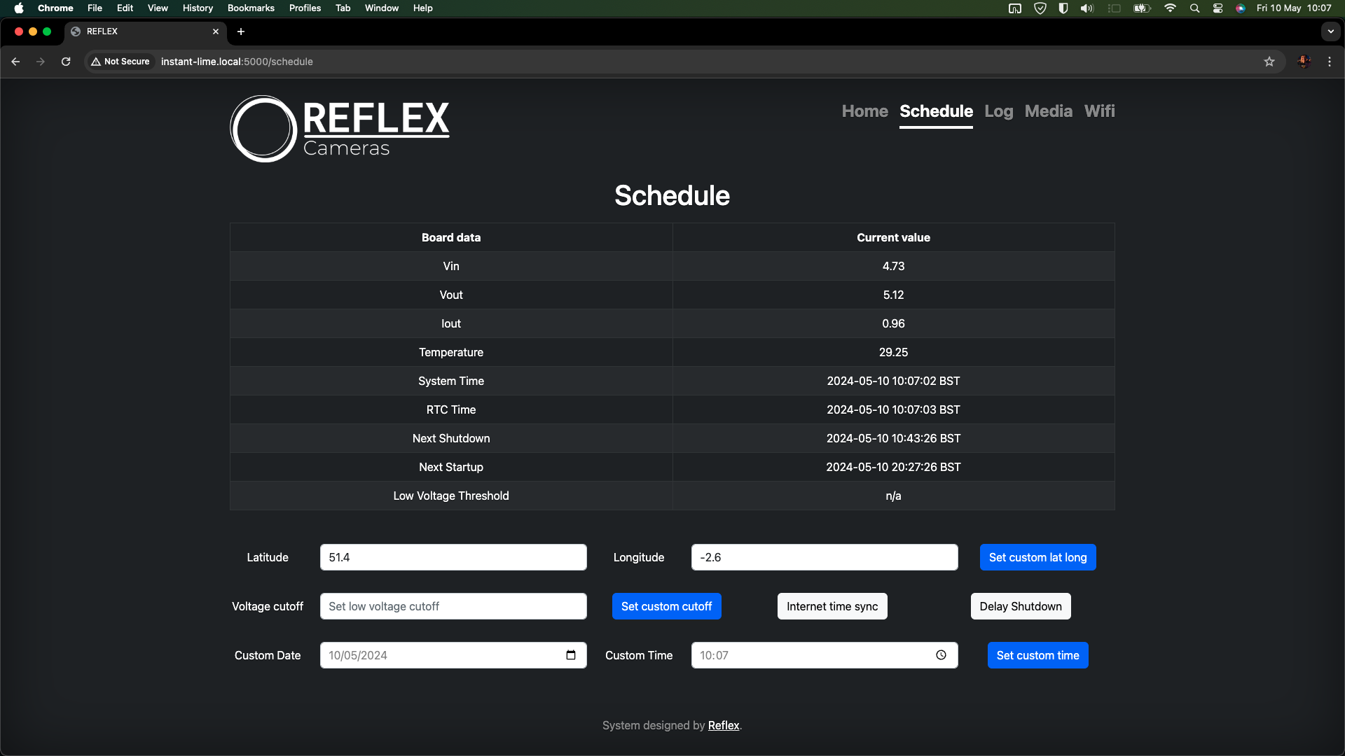 Schedule Page