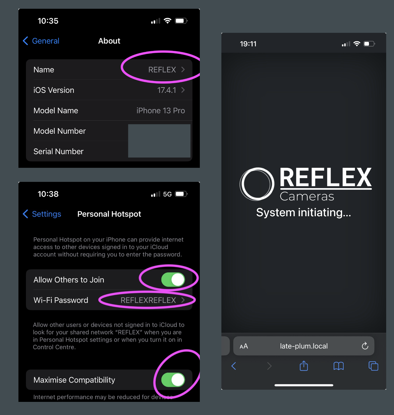 iOS Hotspot Settings